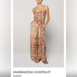 Burning Torch Brown Printed Jumpsuit